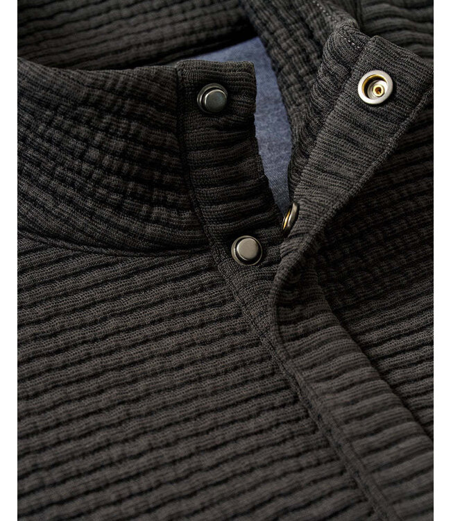 Heathered Black Benjy 1/4 Snap