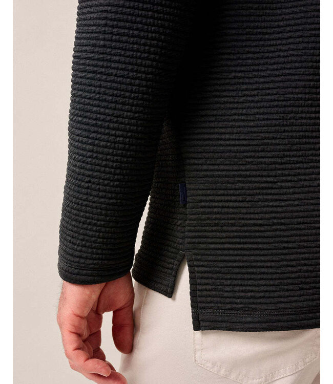 Heathered Black Benjy 1/4 Snap