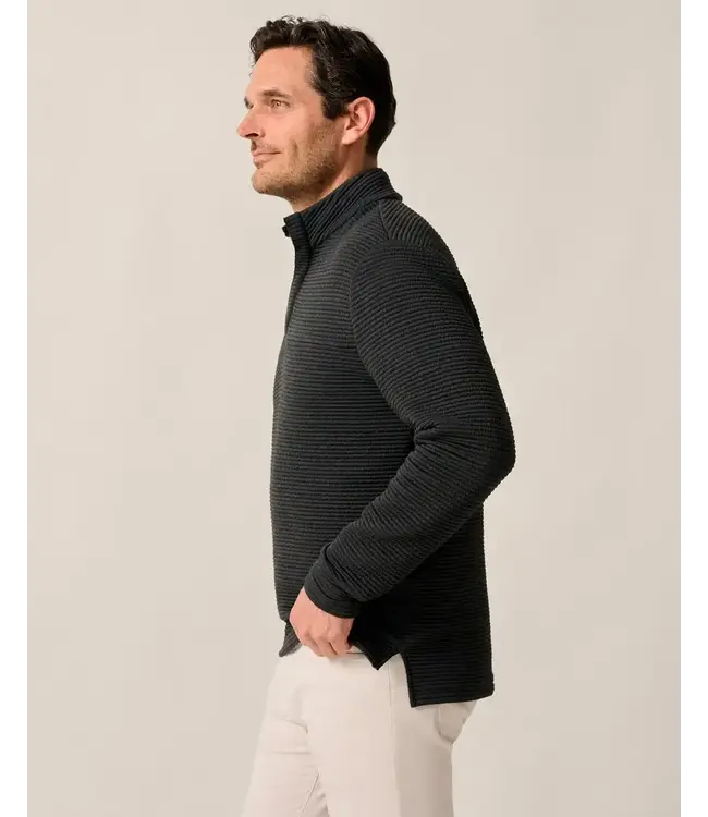 Heathered Black Benjy 1/4 Snap