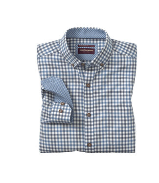 JOHNSTON & MURPHY Classic Fit Blue Tonal Check Shirt