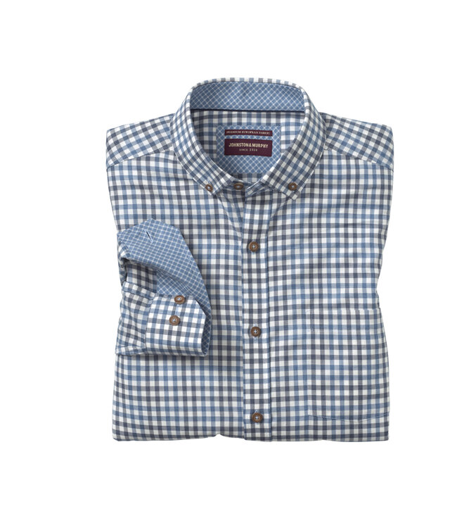 Classic Fit Blue Tonal Check Shirt