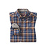 JOHNSTON & MURPHY Classic Fit Navy Brown Plaid Shirt