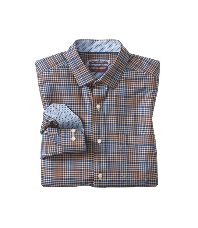 Classic Fit Tan Multi Glen Plaid Shirt