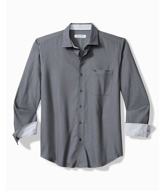 TOMMY BAHAMA Classic Fit Grey Sarasota Stretch Shirt