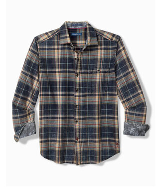 TOMMY BAHAMA Classic Fit Indigo Baranco Plaid Shirt