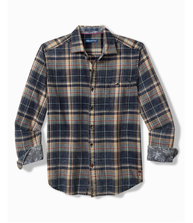 Classic Fit Indigo Baranco Plaid Shirt