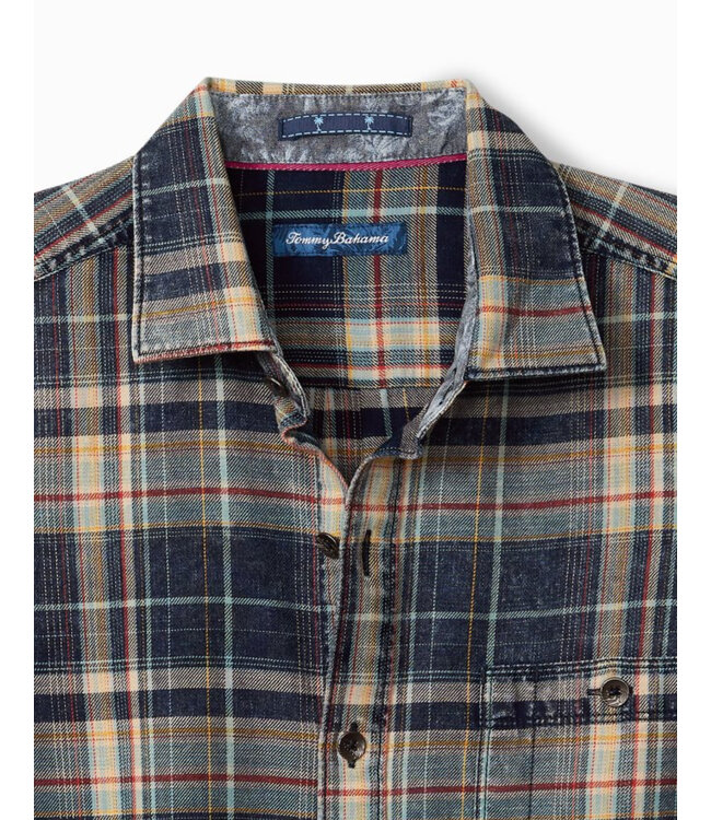 Classic Fit Indigo Baranco Plaid Shirt