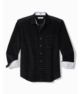 TOMMY BAHAMA Classic Fit Black Check Island Cord Shirt