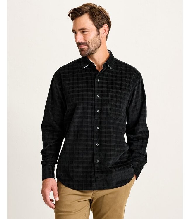 Classic Fit Black Check Island Cord Shirt