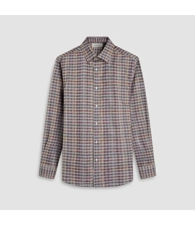 Modern Fit Mahogany Plaid Shirt