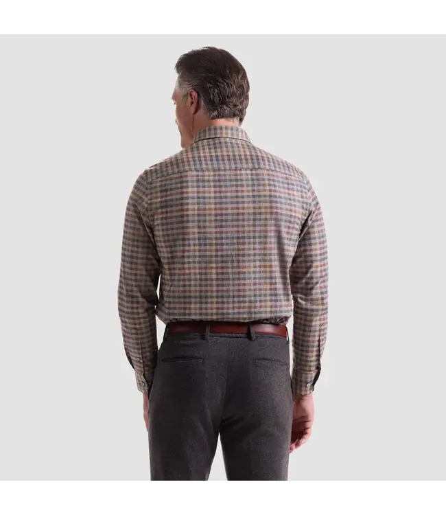 Modern Fit Mahogany Plaid Shirt