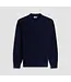 Navy Basketweave Crew Neck Sweater