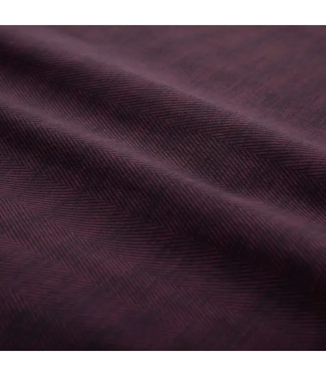 Modern Fit Burgundy Herringbone Shirt