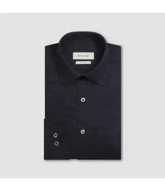 BUGATCHI Modern Fit Black Herringbone Shirt