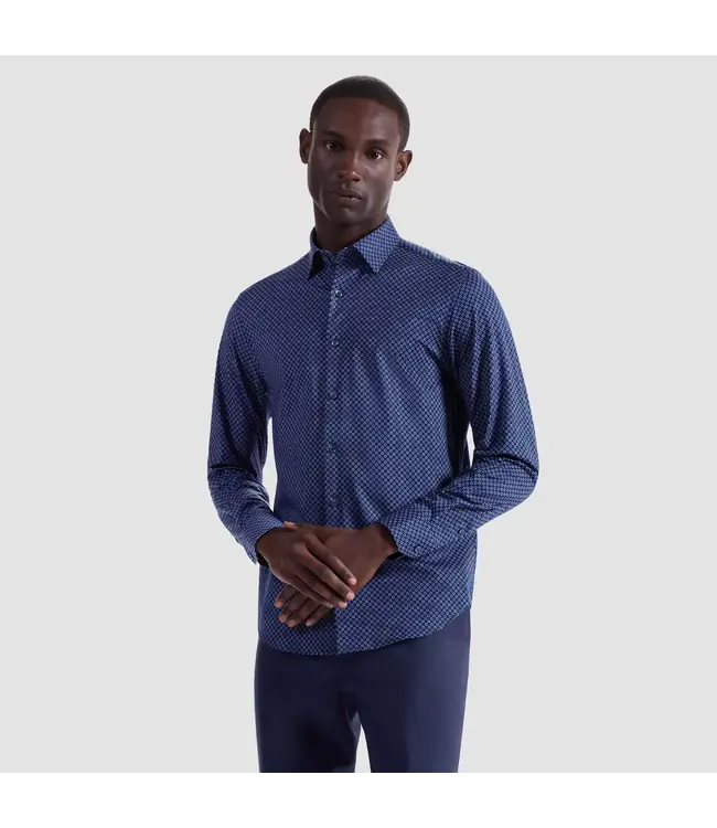 Modern Fit Navy Diamond Shirt