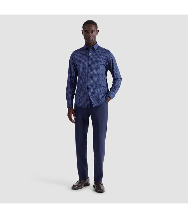 Modern Fit Navy Diamond Shirt