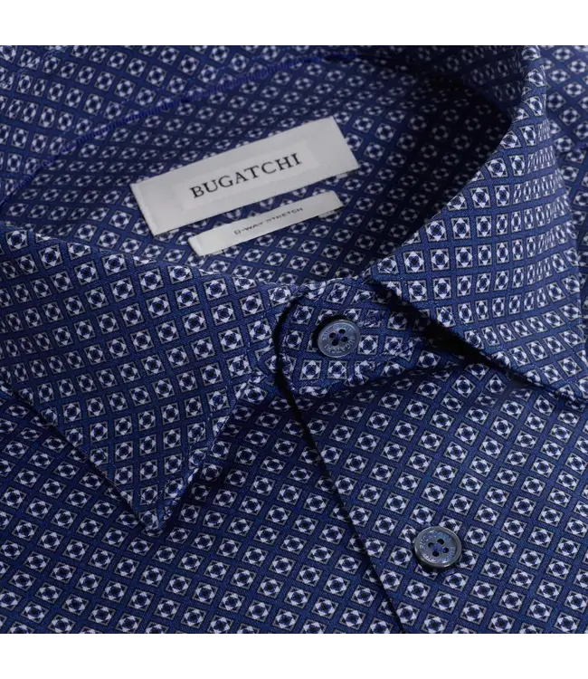 Modern Fit Navy Diamond Shirt