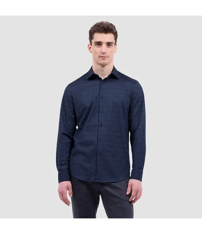 Modern Fit Eggplant Check Shirt