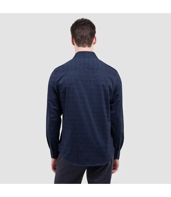 Modern Fit Eggplant Check Shirt