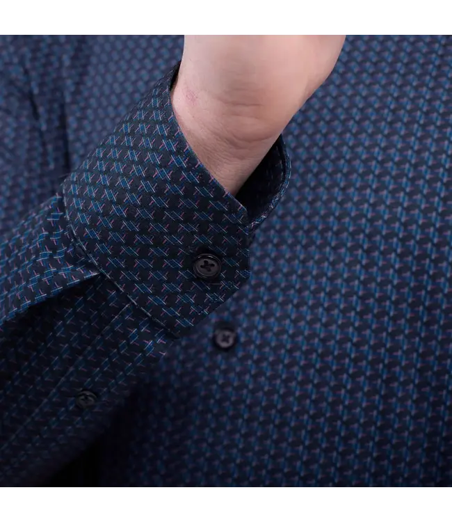 Modern Fit Eggplant Check Shirt