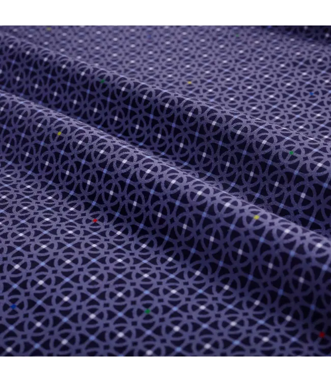 Modern Fit Eggplant Geometric Pattern Shirt