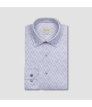 BUGATCHI Modern Fit Platinum Diamond Pattern Shirt