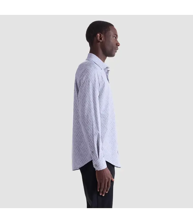 Modern Fit Platinum Diamond Pattern Shirt