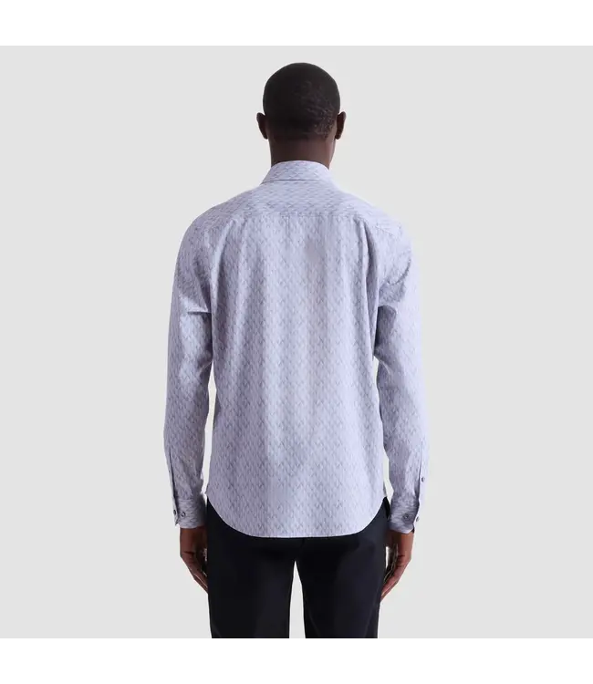 Modern Fit Platinum Diamond Pattern Shirt