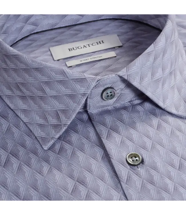 Modern Fit Platinum Diamond Pattern Shirt