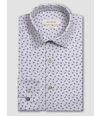 BUGATCHI Modern Fit Platinum Patterned Shirt