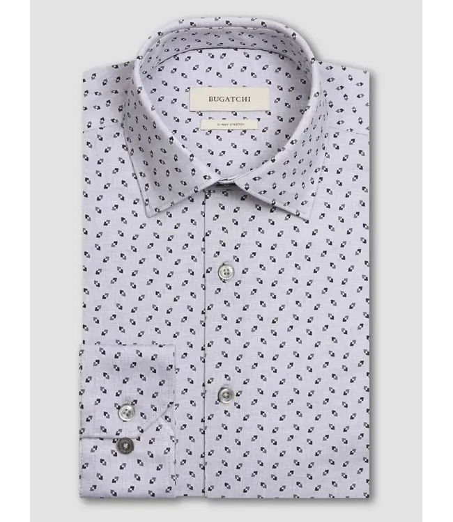 Modern Fit Platinum Patterned Shirt