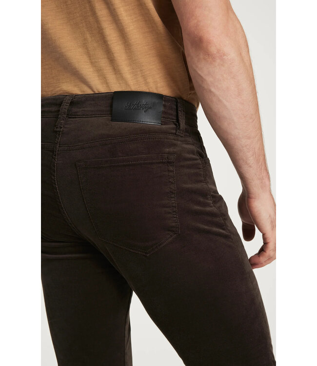 Modern Fit Brown Moleskin 5 Pocket Pants