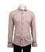 7 DOWNIE Modern Fit Tan Burgundy Print Shirt