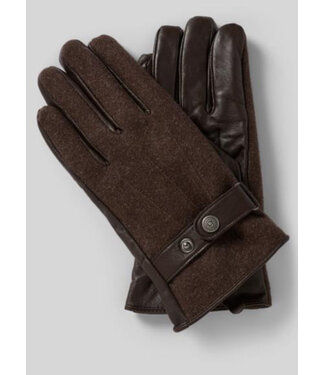 BUGATTI Brown Leather Gloves
