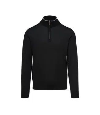 EMANUEL BERG Black 1/4 Zip Sweater