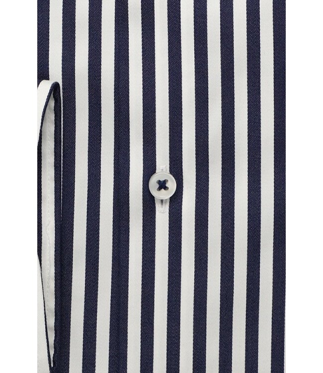 Slim Fit Dark Navy Striped Shirt