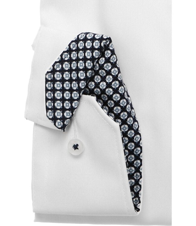 Slim Fit White with Navy Trim Shirt