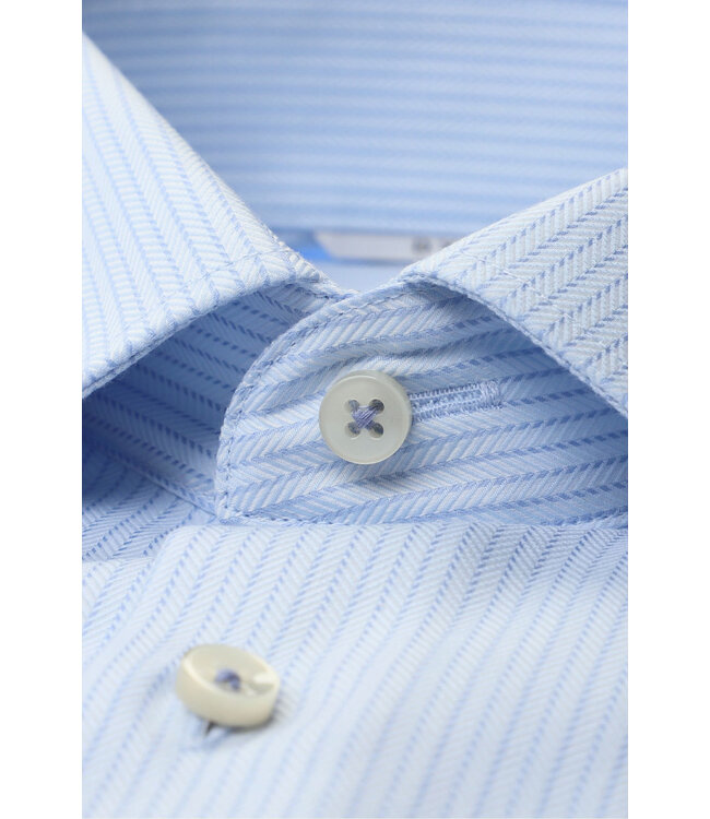 Modern Fit Blue Striped Shirt