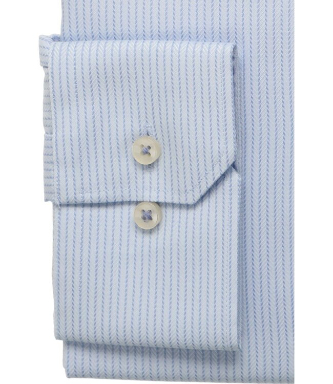 Modern Fit Blue Striped Shirt