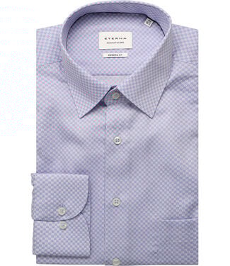 ETERNA Modern Fit Pink Blue Dot Shirt