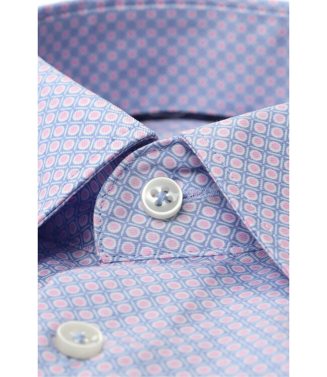Modern Fit Pink Blue Dot Shirt
