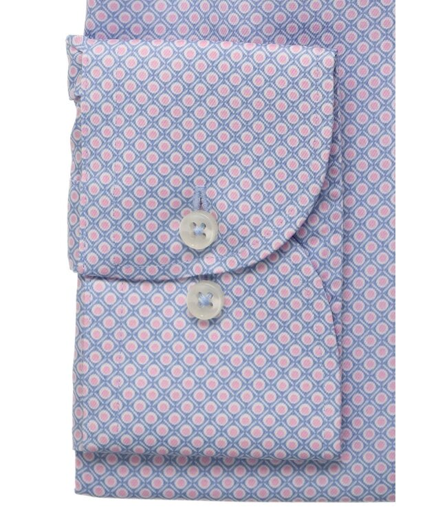 Modern Fit Pink Blue Dot Shirt