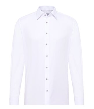 ETERNA Modern Fit White Mauve Button Shirt