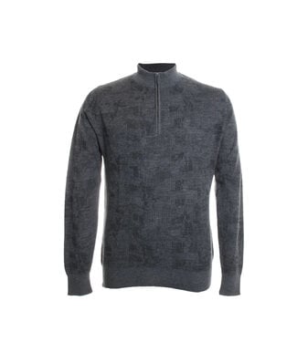 ROBERT BARAKETT Charcoal Dalup 1/4 Zip Sweater
