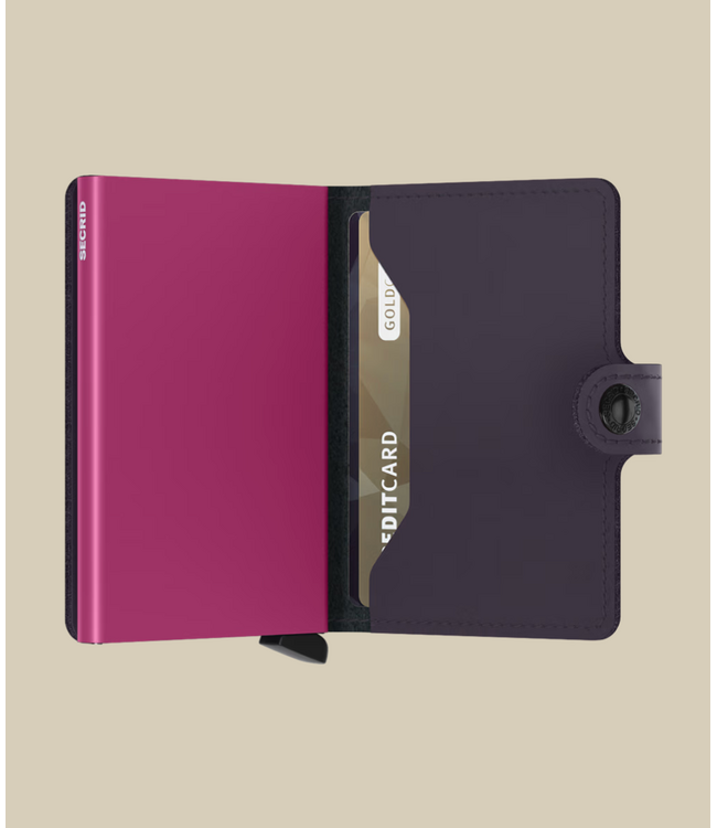 Matte Dark Purple-Fuchsia Miniwallet