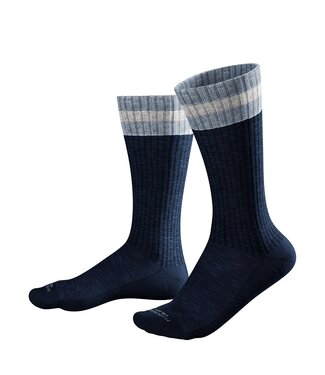 MARCOLIANI Navy Preppy Stripe Sneaker Socks