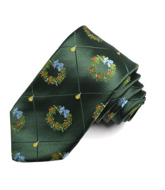 DION Green Christmas Wreath  Tie