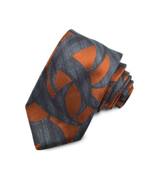 DION Charcoal Rust Pattern Tie