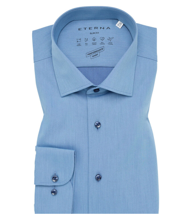 Slim Fit Blue Dress Shirt