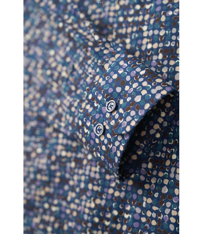 Modern Fit Navy Multi Dots Shirt